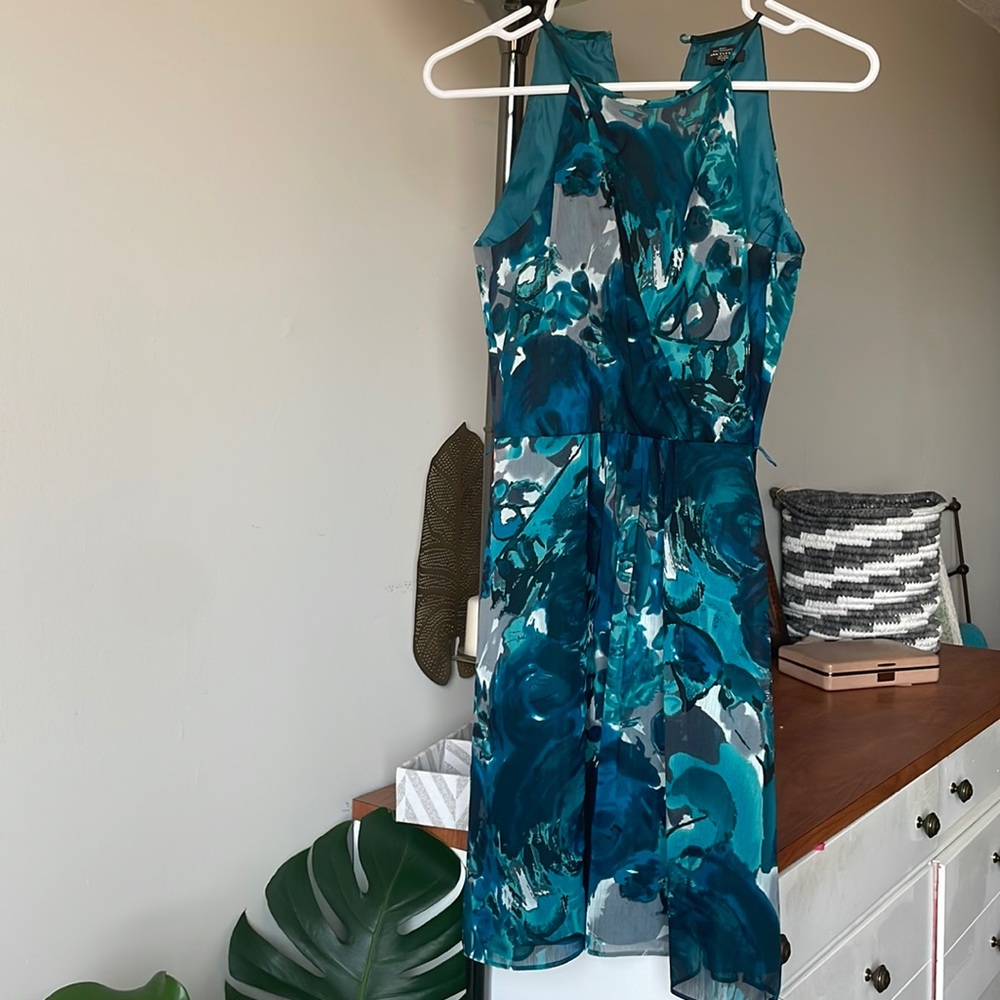 Gorgeous dark floral Anne Taylor 0P dress